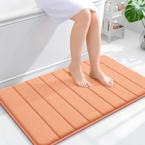 OLANLY Memory Foam Bath Mat 35x24, Super Soft and Absorbent Bathroom Rugs by OLANLY