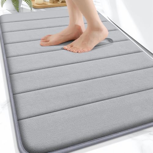 OLANLY Memory Foam Bath Mat 30x20, Super Soft and Absorbent Bathroom Rugs by OLANLY