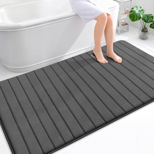 OLANLY Memory Foam Large Bath Mat 70x46, Super Soft Absorbent Bathroom Rugs by OLANLY