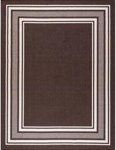 Non Slip Area Rugs 3x5 Modern Bordered Non Skid Rubber Backing Soft Area Rug - Image 2