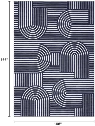 ROYHOME Modern Washable Rug 9x12 Area Rugs - Image 2