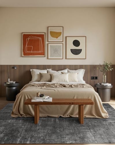 Washable 5x7 Area Rugs for Living Room Modern Abstract Rug - Image 4