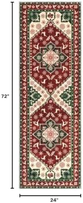 Yamaziot Christmas Washable Runner Rug, 2x6 Non-Slip Hallway Runner - Image 2