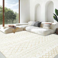 Area Rug for Living Room 10x14: Large Washable Boho Moroccan Rugs Geometric by AOYAOMI