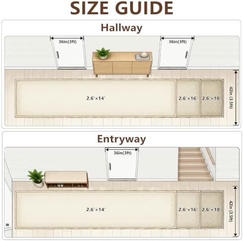 Washable Carpet Runners for Hallway 18ft-Non Slip Floor Runners for Dogs - Image 2