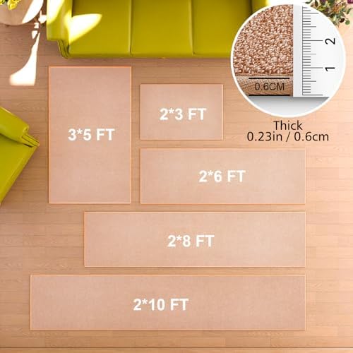 Runner Rug with Non Slip Rubber Backing 2' * 6', Washable Soft Floor Carpet - Image 2