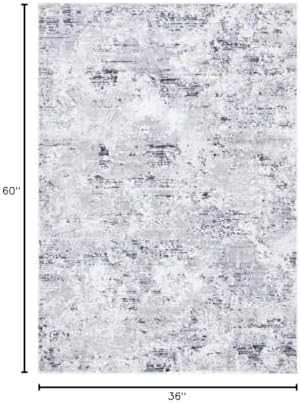 SAFAVIEH Amelia Area Rug 3'x5', Modern Grey & Ivory ALA705G - Image 2