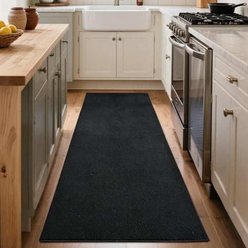 2x6 Pure Black Runner Rug Non-Slip Washable - Image 7