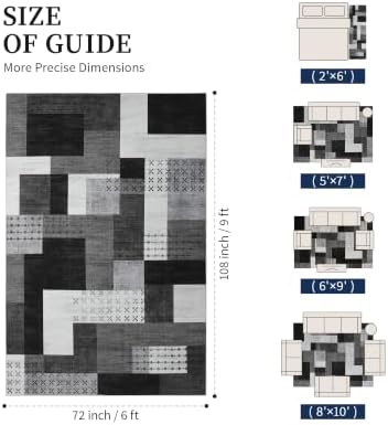YIHOUSE Modern Black and Grey Rugs - Image 6