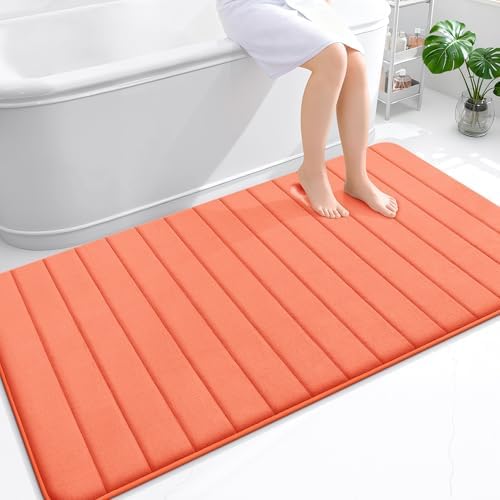OLANLY Memory Foam Large Bath Mat 59x34, Super Soft Absorbent Bathroom Rugs by OLANLY