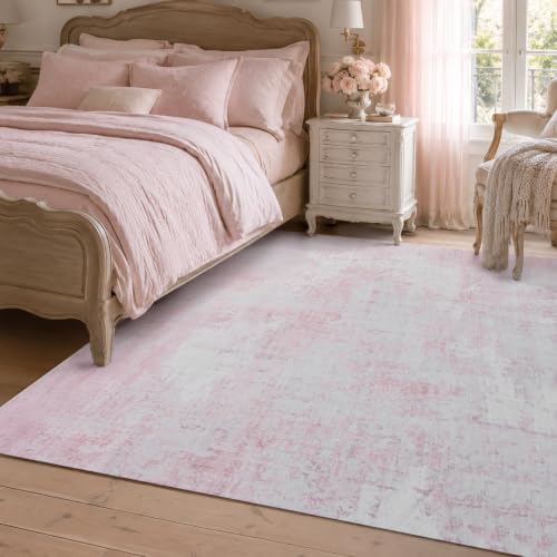 Washable 4'x6' Abstract Area Rug - Image 2