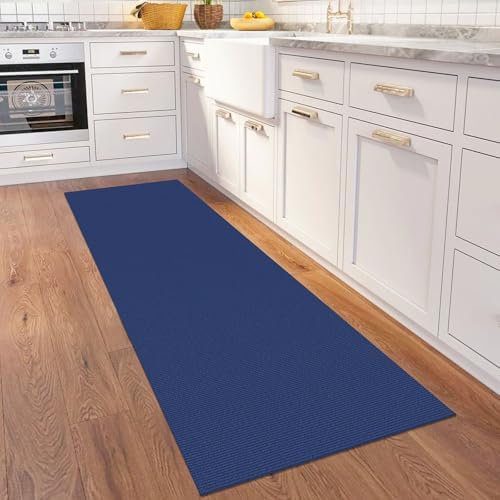 KOZYFLY 2x6 Runner Rug, Washable Non Slip Kitchen Hallway Rug, Royal Blue - Image 2