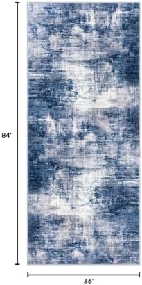 IOHOUZE Abstract Runner Rug 3x7 Ft Washable Runners - Image 2