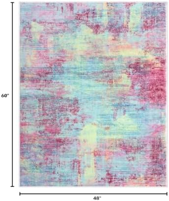 IOHOUZE Abstract Area Rug 4x5 Ft Washable Rugs - Image 2