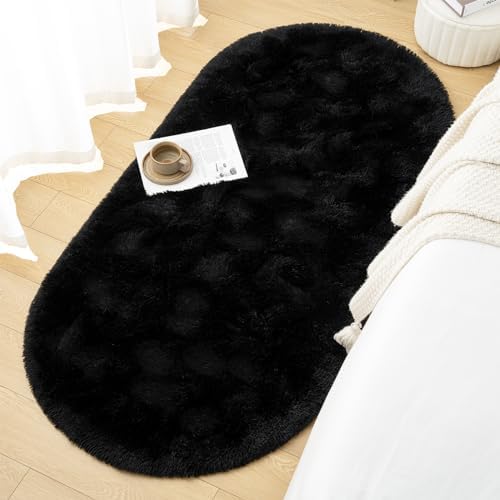 Goideal Fluffy Bedroom Rug, Small Oval Area Rugs, 2.6 x 5.3 Feet - Image 4