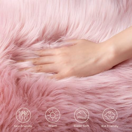 Ashler faux fur rug, Fluffy Shaggy Area Rug Ultra Soft 3 x 5 Feet Rectangle Fur - Image 6