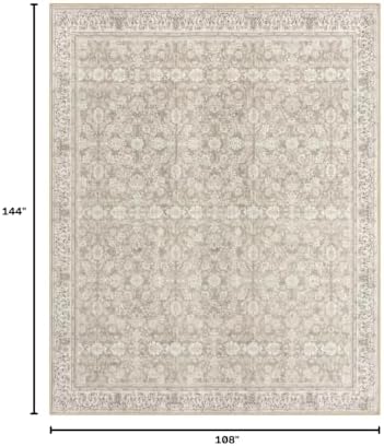 SIILOOM 9x12 Washable Area Rug, Non Slip Large Rug - Image 2