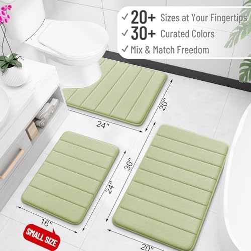 OLANLY Memory Foam Large Bath Mat 44x32, Super Soft Absorbent Bathroom Rugs - Image 2