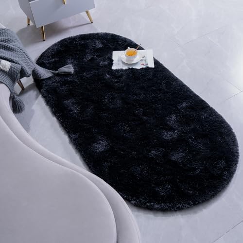 Goideal Fluffy Bedroom Rug, Small Oval Area Rugs, 2.6 x 5.3 Feet - Image 3