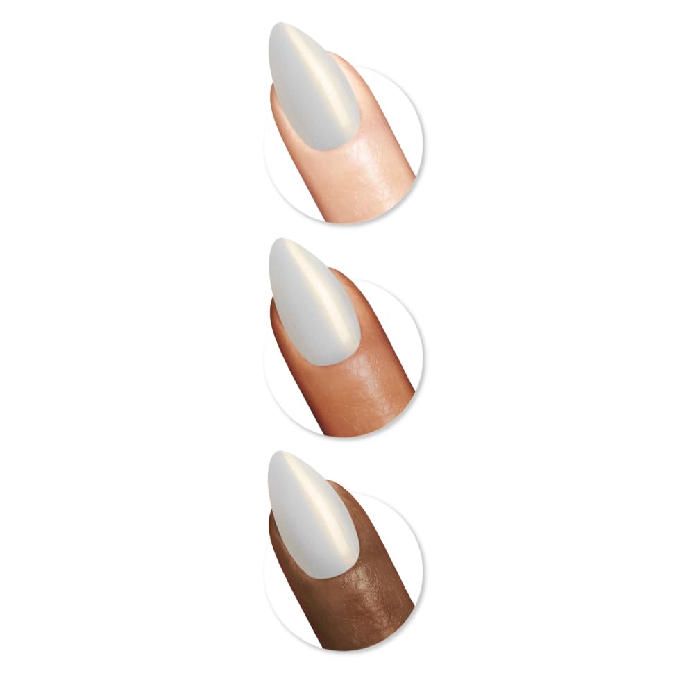 Sally Hansen Instant Cuticle Remover and Only Have Ice For You Press On Nails Kit - 15 Second Gel Formula with Aloe and Chamomile plus 30 Salon Finish Designs with Nail Glue
