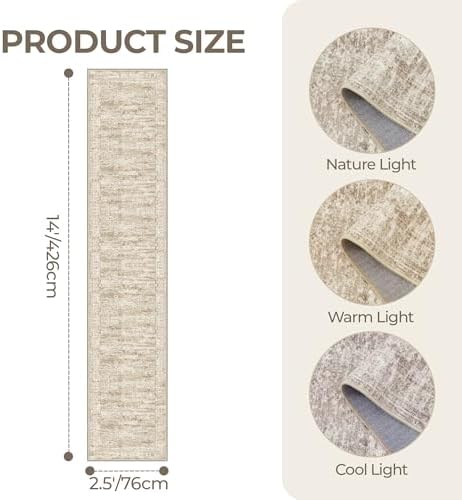 2'6 x 14' Runner Rug Non Slip, Washable Kitchen Rugs - Image 2