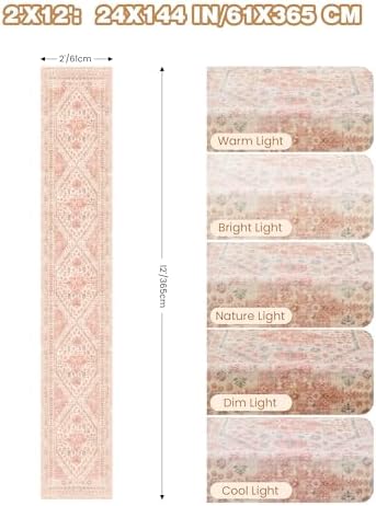 Hallway Runner Rug 2x12 Extra Long Washable Runner - Image 2