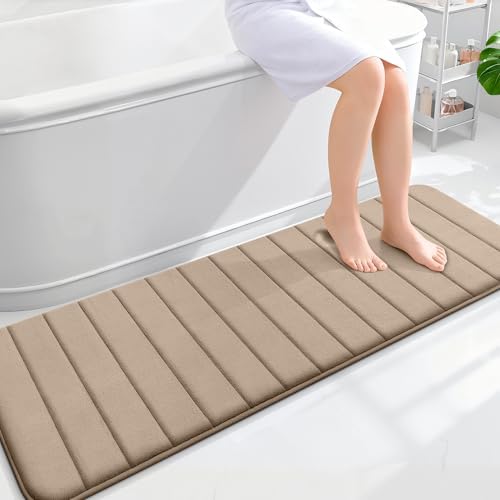 OLANLY Memory Foam Long Bathroom Rugs Runner 59x20, Super Soft Absorbent by OLANLY