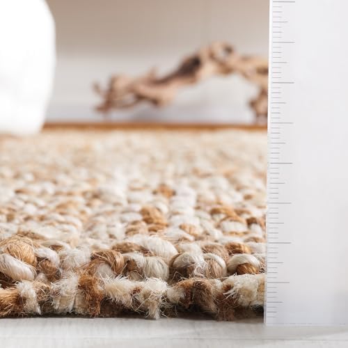 SAFAVIEH Natural Fiber Runner Rug 2x20 Jute Knotted, Natural & Ivory NF447N - Image 3