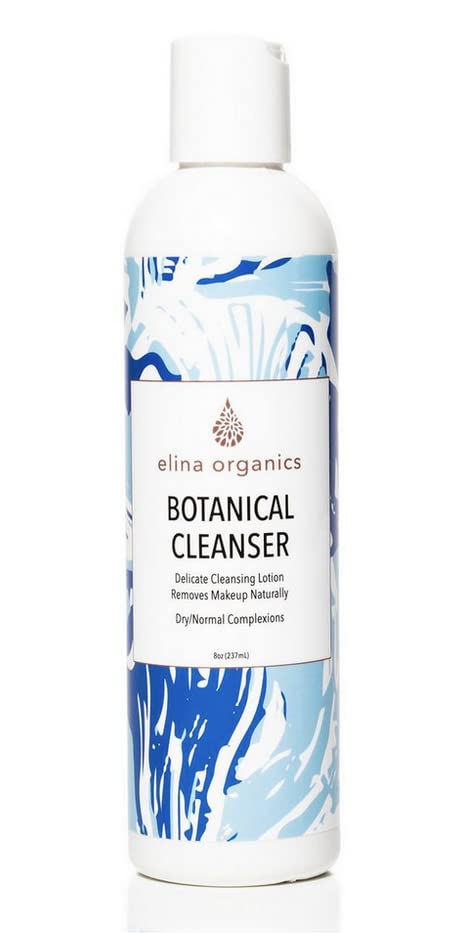 Botanical Cleanser, 8oz – Gentle, Hydrating Face Wash with Spirulina & Willow Bark – Organic and Vegan – Removes Makeup & Impurities – For Normal & Dry Skin