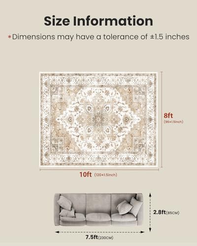 Amada Large 8x10 Washable Area Rug - Image 2