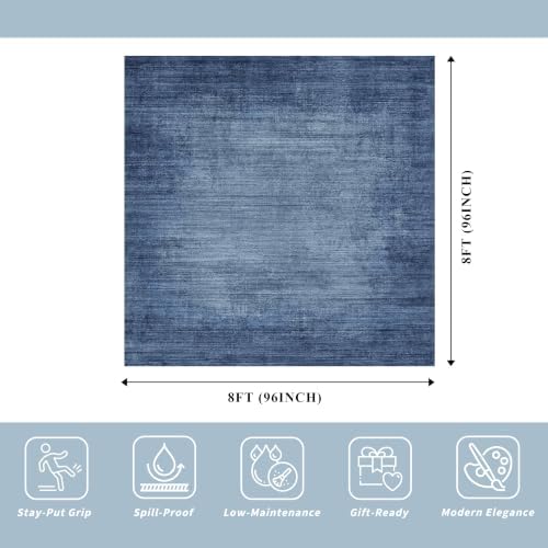 8x8 ft Square Living Room Rug - Image 2