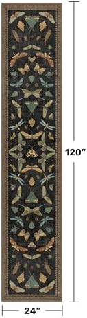 Dark Black Boho 2x10 Rug Runners - Image 2