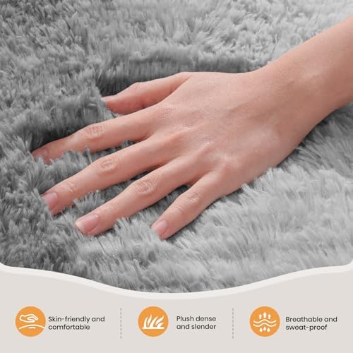 Zentavio Grey White Gradient Area Rugs - Image 2