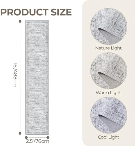2'6 x 16' Runner Rug Non Slip, Washable Kitchen Rugs - Image 2