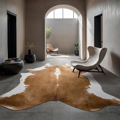 BENRON Faux Cowhide Rug, Cow Print Rug - Image 4