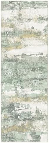 BEIMO 2'6"x12 Green Abstract Runner Rug, Washable Non-Slip - Image 6
