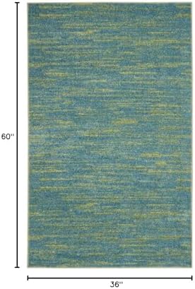 Nourison Home Nourison Essentials Blue Green 3' x 5' Area Rug - Image 2