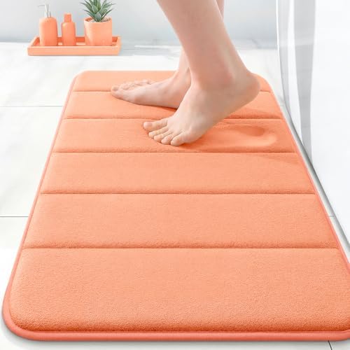OLANLY Memory Foam Bath Mat 35x16, Super Soft and Absorbent Bathroom Rugs by OLANLY