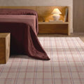 Pink Checkered 5x7 Area Rugs Washable Non-Slip by LULLOSA