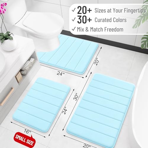 OLANLY Memory Foam Large Bath Mat 70x46, Super Soft Absorbent Bathroom Rugs - Image 2
