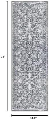 KILOCOCO Hallway Runner 2.6x8 Washable Runner Non-Slip Kitchen Rug - Image 2