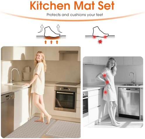 TranquilRelax 2-Piece Kitchen Mats, Cushioned Non-Slip Floor Mats - Image 5
