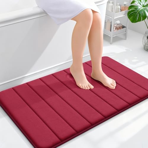 OLANLY Memory Foam Bath Mat 35x24, Super Soft and Absorbent Bathroom Rugs by OLANLY