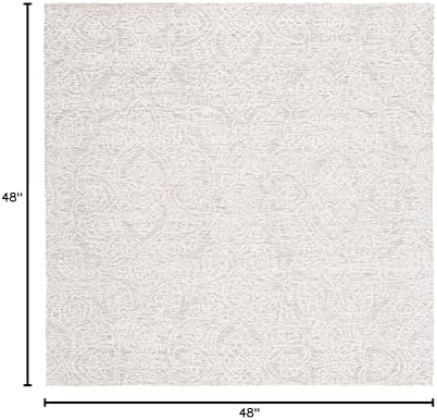 SAFAVIEH Metro Square Rug 4', Transitional Natural & Ivory MET998A - Image 2