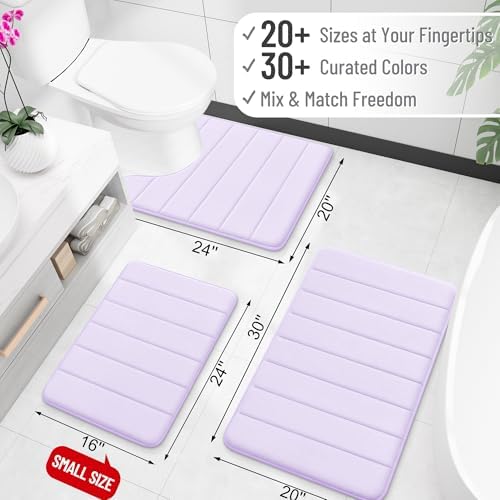 OLANLY Memory Foam Large Bath Mat 40x24, Super Soft Absorbent Bathroom Rugs - Image 2