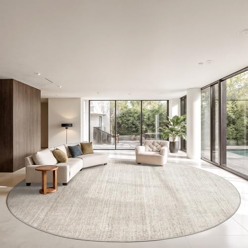 Valenrug Round Rugs 8ft, Circle Washable Area Rugs by Valenrug