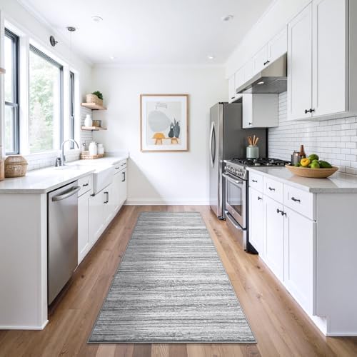Chicrug 2x6 Grey Washable Runner Rug - Image 4