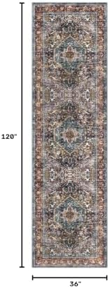KOZYFLY Area Rug 3x10 Ft Washable Boho Runner Rug - Image 2