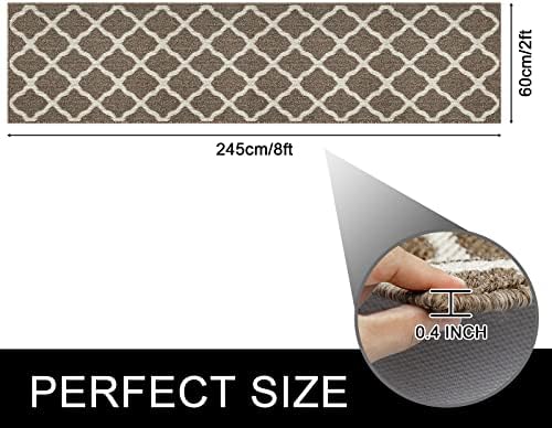SHACOS Runner Rug 2x8 ft Washable Entryway Runner Rugs Non Slip Rubber Backing - Image 2