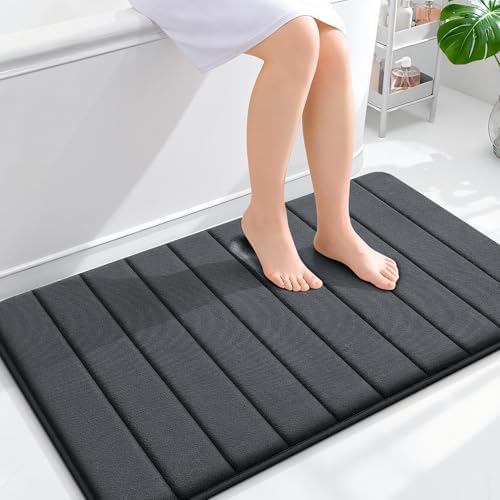 OLANLY Memory Foam Large Bath Mat 40x24, Super Soft Absorbent Bathroom Rugs by OLANLY